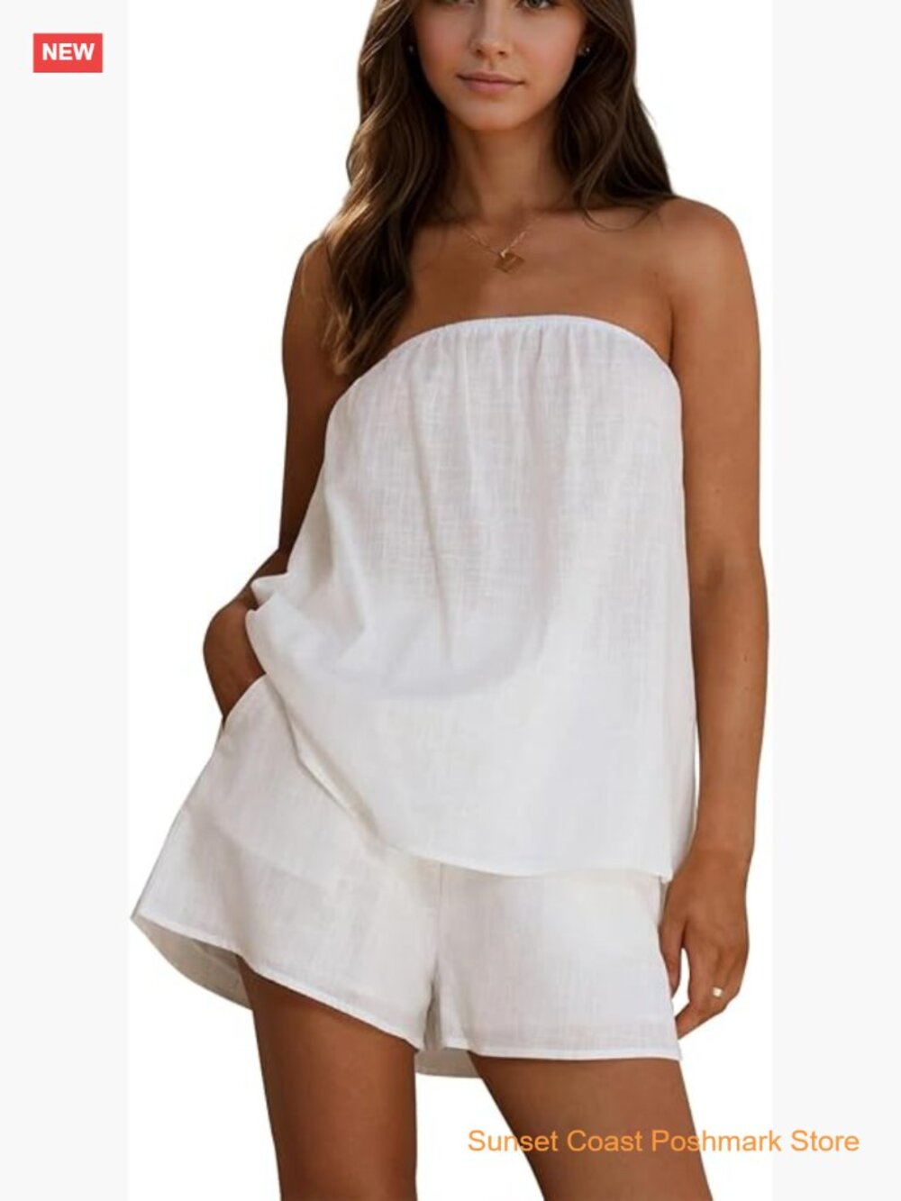 Y2K Sleeveless Tube Top & Shorts Matching Lounge Set
